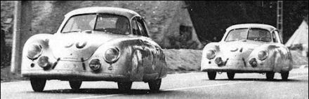 Nr.50. Auguste Veuillet i Edmond Mouche, nr.51. Huschke von Hanstein i Petermax Müller - Porsche 356.